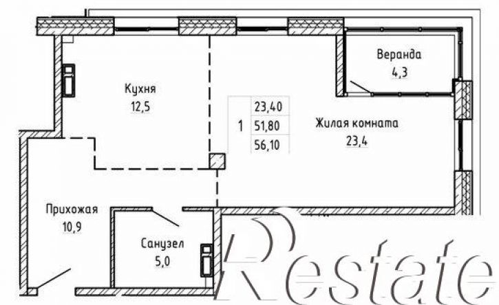2-комн квартира в новом доме Днепровская улица, 25 к5,  д. 25 к5