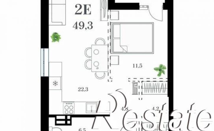 1-комн квартира улица Леонова, 54 к2,  д. 54 к2