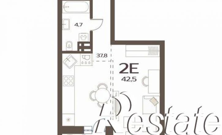 1-комн квартира улица Коммунаров, 15 к6,  д. 15 к6