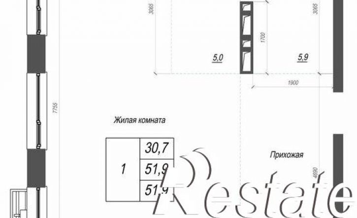 2-комн квартира в новом доме улица Невельского, 4 с2,  д. 4 с2