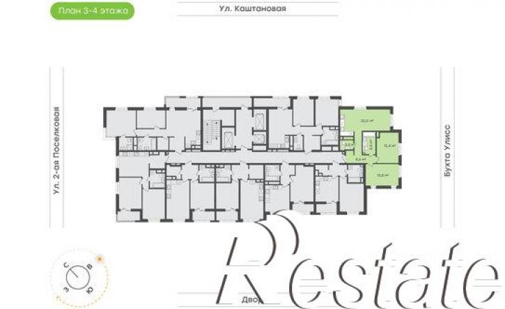 2-комн квартира в новом доме 3-я Поселковая улица, 16/1,  д. 16/1