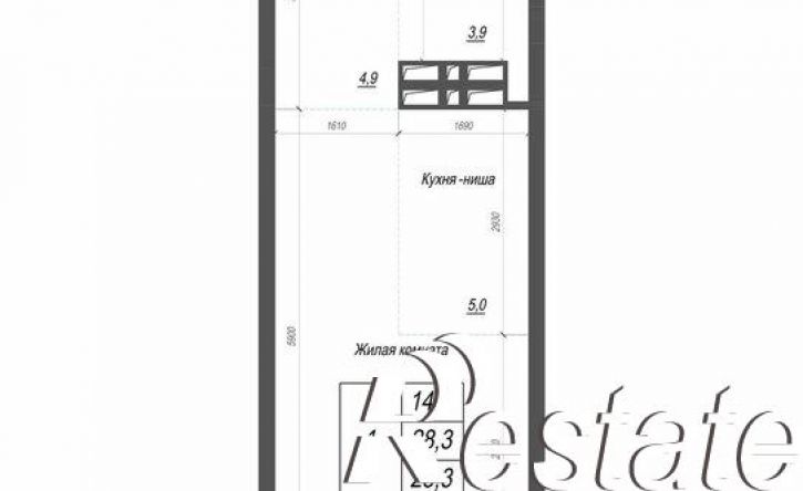 1-комн квартира в новом доме улица Невельского, 4 с2,  д. 4 с2